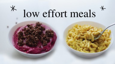 A Week of Low Effort Vegan Meals (pretty healthy)