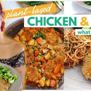What I Ate in a Day (VEGAN + high protein) / Vegan Schnitzel + Vegan Dakdoritang Recipes