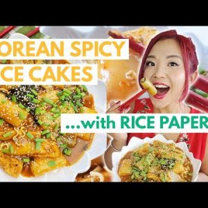 RICE PAPER TTEOKBOKKI (Spicy Korean Rice Cakes Using Rice Paper)