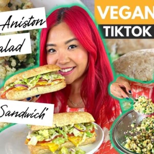I Tried Viral TIKTOK Recipes & Made Them VEGAN! (Grinder Sandwich & "Jennifer Aniston" Salad)