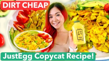 I Tried to Recreate JUST EGG but CHEAPER (Making My Own Vegan Egg!) / Cook With Me!