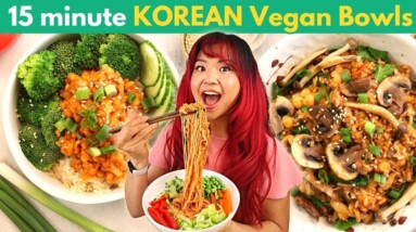 15 Minute VEGAN KOREAN MEALS for a Busy Weeknight Dinner