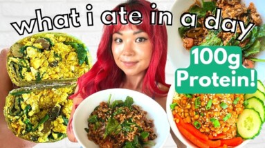 What I Ate in a Day (~100g of Protein!) + CURRENT FITNESS ROUTINE