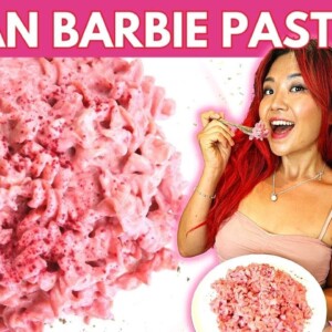 VEGAN BARBIE PASTA 💖 (How to Make Creamy Pink Pasta VEGAN & dairy-free)