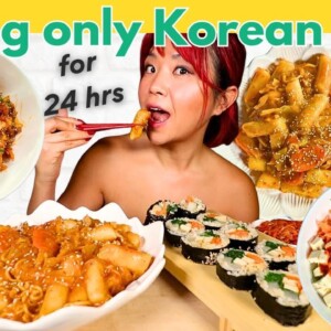 I Cooked & Ate Only VEGAN KOREAN FOOD For 24 Hours! (What I Ate in a Day Korean Food Edition)