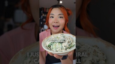 Can a cucumber salad taste like a CALIFORNIA ROLL??? #shorts