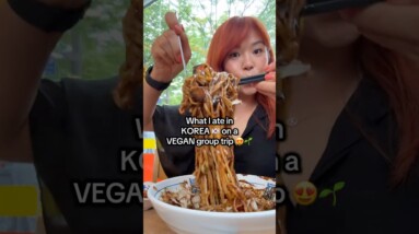 What I ate as a KOREAN VEGAN in KOREA! 🇰🇷 #shorts